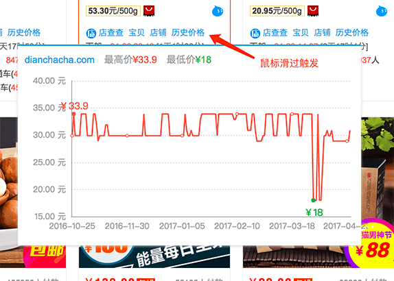淘宝搜索列表顶部